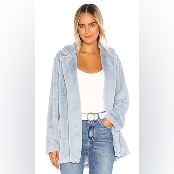 Splendid Jackets & Blazers - Splendid cozy baby blue faux fur sleep Coat S
